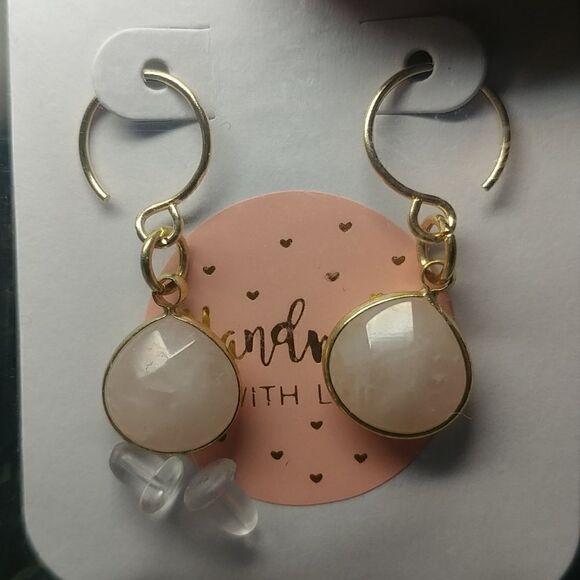 Rose Quartz Earrings - Picture 3 of 4